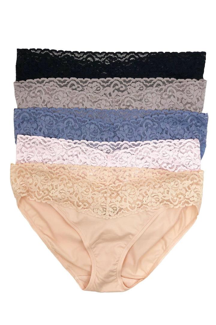 Womens Lace Cheeky Underwear 4 Pack, Medium