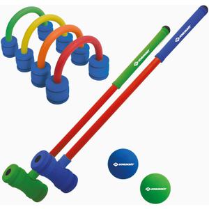 Schildkrt Fun Sports Schildkrt Funsports Croquet, Complete Set with 2 Bats, 4 Free-Standing Goals and 2 Balls, Made of Soft Foam, for Indoor and Outdoor, 2 Players, 970305