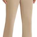 AFITNE Women's Yoga Dress Pants with Pockets High Waisted Pull On Straight Leg Cropped Pants Stretchy Work Ankle Pants (S)