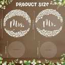 Jingmore 2 Pcs 6 Inch Mr and Mrs Table Sign for Wedding Sweetheart Table Decorations Round Acrylic Pearl Mr & Mrs Wedding Topper Bride Groom Centerpieces Head Decor for Bridal Engagement Reception