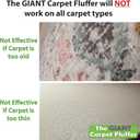 Giant Carpet Fluffer Large Carpet Rake for Reviving Matted Rugs & Pile Restoration, Removing Pet Hair, Fluffing Carpet Fibers