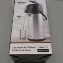 Airpot Coffee Dispenser Thermal with Pump,3L/102 Oz Insulated Stainless Steel Large Airpot Coffee Carafe Lever Action for Hot/Cold Water,Thermal Carafe for Hot Cocoa for Parties (101.4 Ounces)