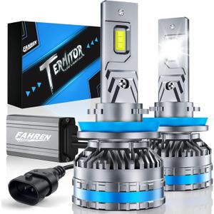 FAHREN Ultra Bright H11 Fog Bulbs,Upgraded 120W 80000LM H8/H9 Bright Lighting Bulb, 6500K Cool White IP68 Waterproof,Quick Installation, Pack of 2