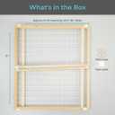 Toddleroo by North States Extra Wide Wire Mesh Wooden Baby Gate: 29.5"-50" Wide. Pressure Mounted Baby Gate for Doorway. (31" Tall, Sustainable Hardwood)