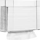 Paper Towel Dispenser by Oasis Creations, Holds 250 Paper Towels, Wall Mounted, Countertop Paper Towel Dispenser, Universal Paper Towel Holder- Clear Acrylic