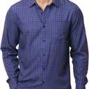 fohemr Mens Button Down Shirts Plaid Long Sleeve Dress Shirt Wrinkle Free Business Casual Gingham Shirt Tops Medium