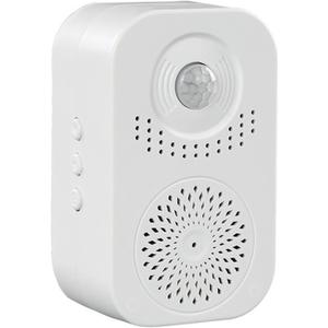 Welcome Doorbell Motion Sensor Activated Recordable Voice for Shop Sound Player Entrance Welcome Doorbell, 5.2x3.7x8.5cm, White