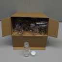 Zubebe 24 Pcs Plastic Bottles with Caps Clear Ginger Shots Bottles with Lids Leak Proof Small Juice for Freezer Mini Water Containers for Drink Milk Beer Coffee Liquid(3.3 oz)