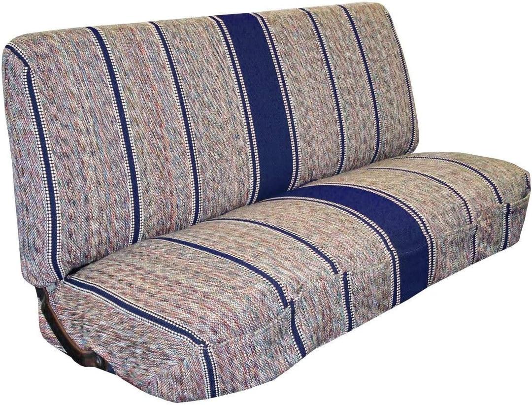 West Coast Auto Universal Baja Saddle Blanket Bench Full Size Seat Cover Fits Ford, Chevrolet, Dodge, and Full Size Pickup Trucks (Blue)