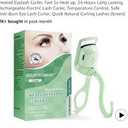 Heated Eyelash Curler, Fast 5s Heat up, 24 Hours Long Lasting, Rechargeable Electric Lash Curler, Temperature Control, Safe Anti-Burn Eye Lash Curler, Quick Natural Curling Lashes (Green)