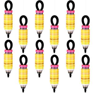 Soulchen 12 Sets Back to School Pencil Ornament Kit, Pencil Yellow | Hanging Decor, DIY Button Craft Kit, Ribbon Leaves Mesh Bow, Spring Party Supplies, Classroom Bulletin Board Home