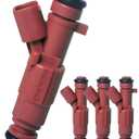 4-Count Fuel Injector Compatible with 2011-2022 Hyundai Elantra/Coupe/GT/Kona, Compatible with 2012-2023 KIA Forte/Seltos/Soul - L4 1.8L & L4 2.0L Replacement for 35310-2E000 FJ1182