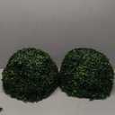 2 Pcs 15 inch Boxwood Topiary Ball Artificial Plant Topiary Ball Faux Boxwood Decorative Balls for Garden, Backyard, Balcony and Home Dcor