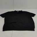 COOFANDY Mens Knit Polo Shirts Casual Short Sleeve Button Down Polo Shirt Classic Golf Shirts (3X-Large, All Black)