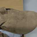 KIDMI Unisex Vegan Suede Clogs Leather Mules Womens Mens Cork Footbed Potato Shoes with Arch Support, Vegan Suede Mocha, Size 44