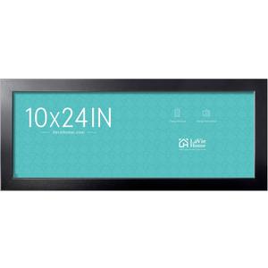 LaVie Home 10x24 Picture Frame Black, Panoramic Picture Frame for Wall Decoration, Classic Black Minimalist Style Suitable for Decorating Houses, Offices, Hotels, 1 Pack