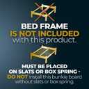 Golden Home Essentials 58" x 48" Bunkie Board for Mattress Support Bed Board for Slatted & Platform Frames Prevents Sagging, Extends Mattress Life No Assembly, Heavy-Duty Design, Custom-size