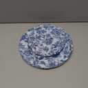 WDF 20PCS Blue Plastic Plates - Baroque White and Blue Plates - Chinoiserie Floral Party Decorations for Birthday/Tea Party/Spring, Blue Juyi Flower, 10inch 7inch