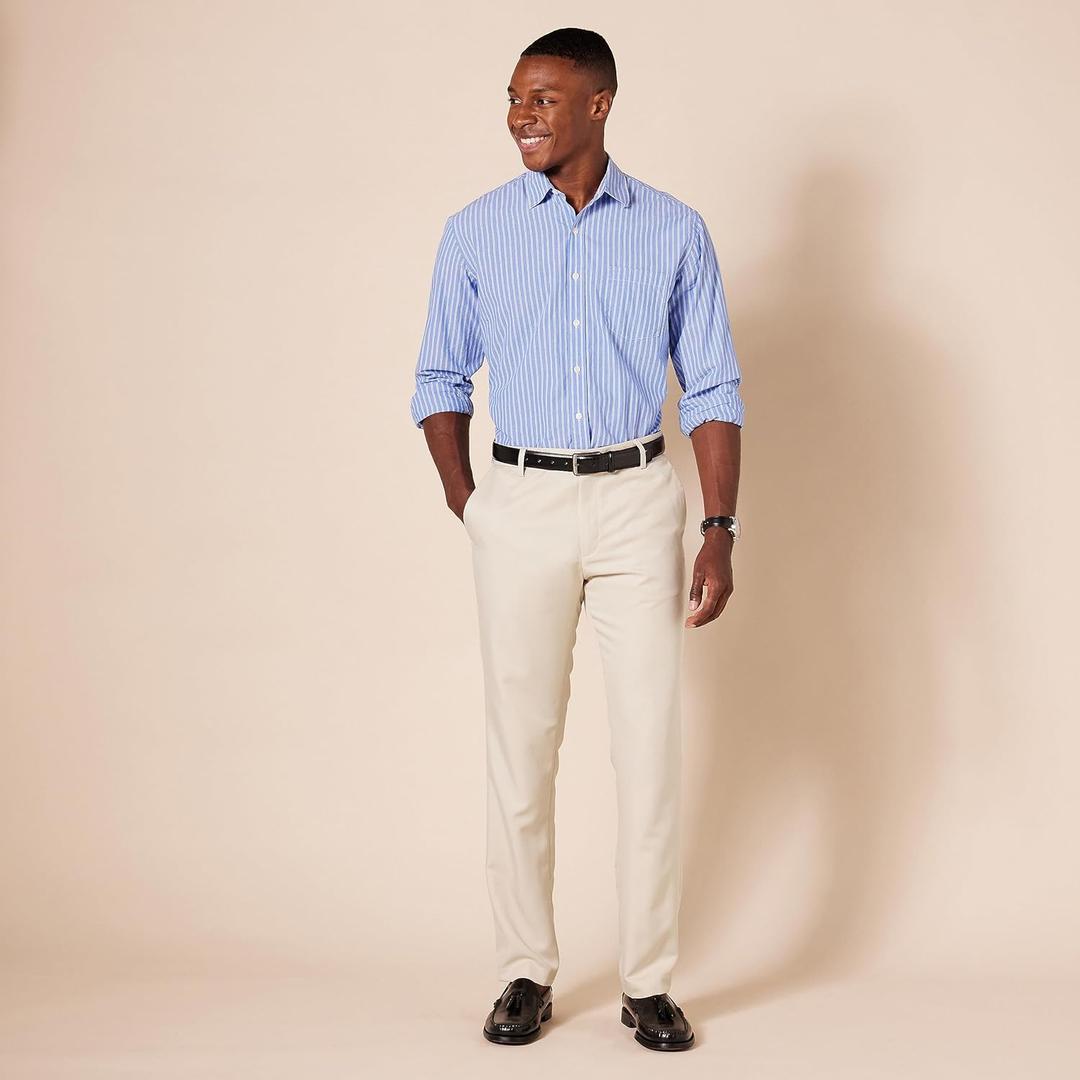 Amazon Essentials Men's Slim-Fit Flat-Front Dress Pant (40W x 34L) | Justbid
