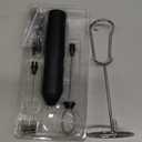 Rechargeable Milk Frother, 3 Speed Frother Wand Handheld Foam Maker with 2-layer Stainless Steel Whisk for Making Cappuccinos, Lattes, Bulletproof Coffee, Keto Drinks, Protein Shakes, and Matcha (Black)