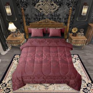 Erosebridal Gothic Queen Comforter Set 7 Pcs Burgundy Moth Goth Bed in A Bag with Sheets Vintage Damask Boho Bedding Comforter Sets for Kids Adults, Victorian Bohemian Floral Animal Bed Set Visit the Erosebridal Store