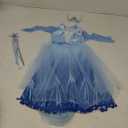 iTVTi Princess Costume for Little Girls Snow Princess Dress Blue Cosplay Outfit Halloween Carnival Party Christmas Size 110