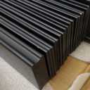 2" Slats Wood Blinds for Indoor Windows: Solid Wooden Blackout Blinds & Shades,Black Out Privacy Horizontal Blinds for Home Bedroom Bathroom Living Room Windows and Doors 22.5" WX48 H Black