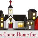 Christmas Decorations Sign, LED Lighted Village Decor, Rustic Wooden Merry Christmas Sign, Farmhouse Xmas Party Holiday Dcor Centerpiece for Tiered Tray Mantel Home (6 Buildings)