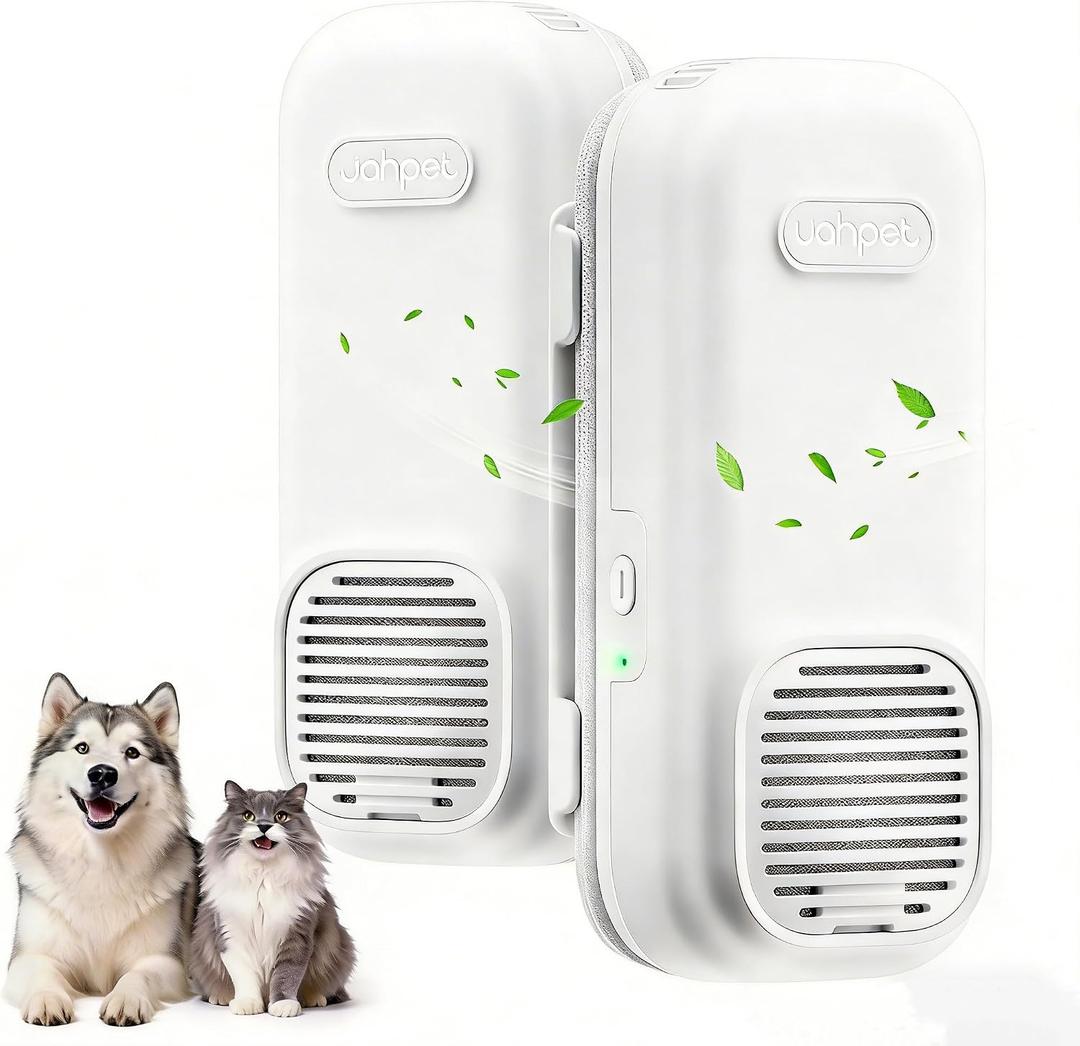 uahpet Cat Litter Deodorizer, No Ozone Air Purifier Plug in, Nano-Tech Cat Odor Eliminator for Litter Box, Filterless Odor Remover with 5ft Cord, Safe & Quiet Air Freshener for Pet Homes (2 Pack)