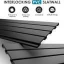Brakki PVC Slat Wall Paneling 4x8 ft, Garage Organizer Storage System, Black Slatwall Panels for Garage Organization Product, Heavy Duty Wall Mounted Tool Storage for Home
