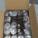 1oz Glass Jar with Lid, Hoa Kinh 40 Pack Clear Round Containers Cosmetic Glass Jars with Inner Liners and Black Lids Travel Jars for Storing Lip and Body Scrub, Lotion, Body Butter, Bath Salts, Liquid
