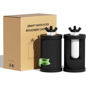 Purewell PF-1 Upgraded 3-Stage Composite Purification Elements, Replacement Filters for Berkey and ProOne Filters, Berkey or ProOne Big+ Water Filter System and Purewell System (2 Pack, K Series)