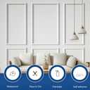 NeatiEase Peel and Stick Wall Molding Kit 6-Frame Pre-Made, Ready-to-Assemble Wall Moulding Panel Frame, Self-Adhesive Wainscoting Panels Wall Trim for Interior Walls Home Decor (50"x40",50"x20")