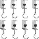 8 Pcs Desk Hook for Bag, Adjustable Metal Table Hooks for Hanging Bags