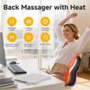 Shiatsu Back and Neck Massager for Pain Relief Deep Tissue, Up and Down Rolling Back Massager with Heat, 3D Kneading Massage for Office Home, Birthday Gifts for Women Men Mom Dad