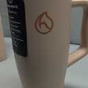 Hydracy Soulmate 40 oz Tumbler with Handle and Flip Straw - 100% Leakproof Reusable Insulated Cup with Stainless Steel Straw - Cupholder Friendly Rubber Base Travel Mug - Cafe Creme