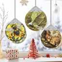 3" Stained Glass Bald Eagle Ornament, Christmas Ornament, Christmas Ornaments for Tree, Heirloom Keepsake, Gift Exchange, Gift Idea, Bauble Present