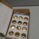 Set of 12 Elegant Champagne Bronze Cabinet Knobs - Classic Round Kitchen Hardware, Contemporary Drawer Pulls Sleek Dresser Handles