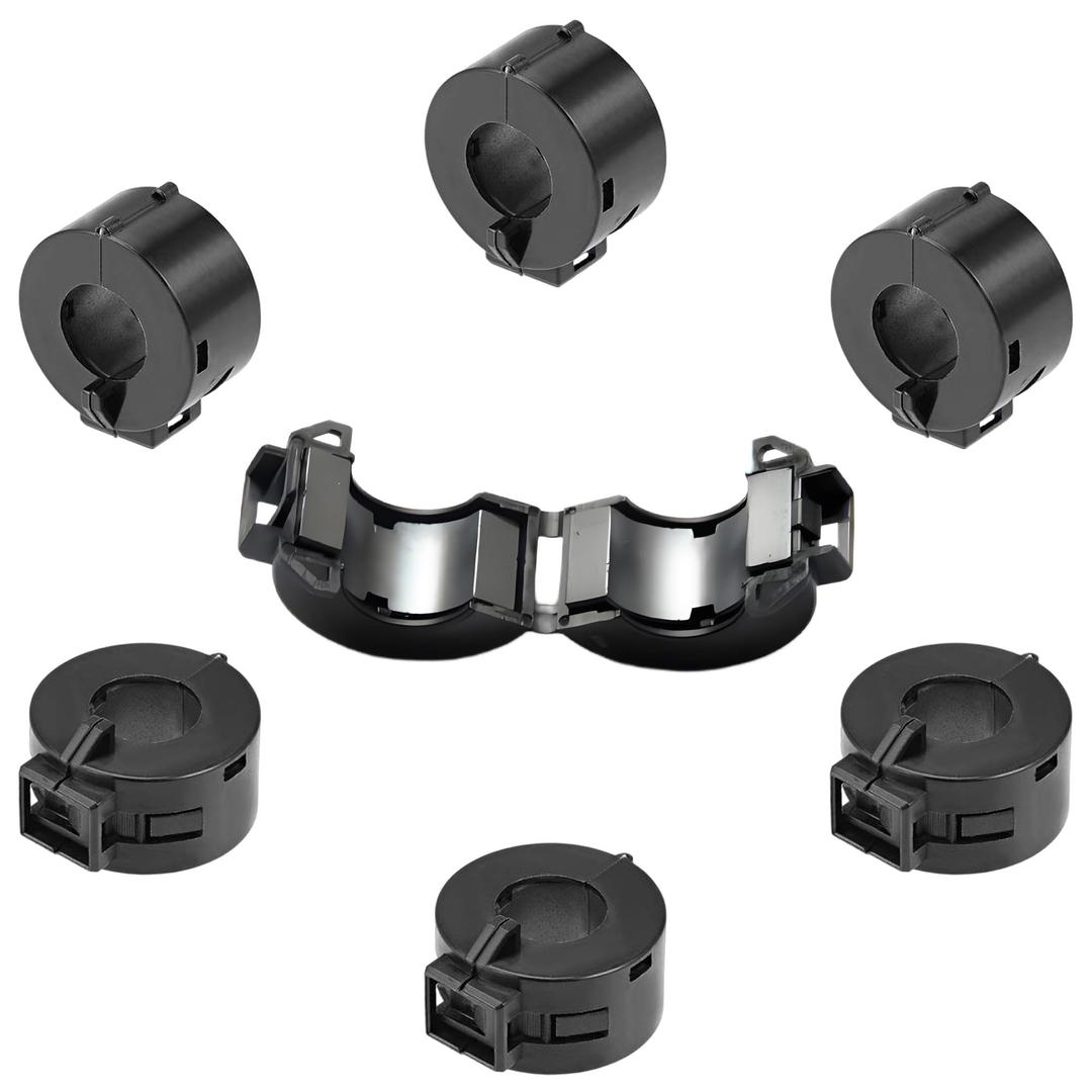 3 x IEUYO Clip-on Ferrite Ring Cores EMI RFI Signal Noise Filter Noise Suppressor for HDMI USB Power Cable (15mm)