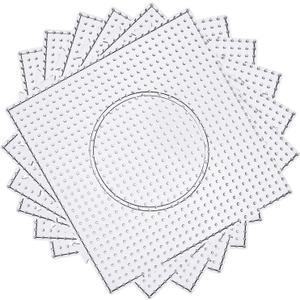 H&W 8PCS 5mm Fuse Beads Boards, Large Clear Pegboards Kits, with Gift 4 Lroning Paper (WA3-Z15)