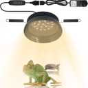 Small Full Spetrum LED UVA UVB Reptile Light with Dimmer & Cycle Timer for Bearded Dragon Lizard Gecko Snake Turtle, Bright Adjustable, UVB10.0, UVB5.0 & Daylight Modes Switchable, Aluminum Shell (6W)