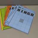 WinnerWhy 36 Pcs Blank Bingo Cards Multicolor Jumbo Bingo Game Board Make Your Own Cards Bulk Blank Large Sheet Squares Funny Game Board for Adult Party Square Fill in Gift