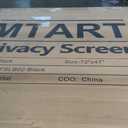 MTART Metal Privacy Screen 72" H x 47.2" Decorative Outdoor Privacy Screen Privacy Panel with Stand for Balcony Deck Patio Lawn Garden, Privacy Fence (Black-Vertical)