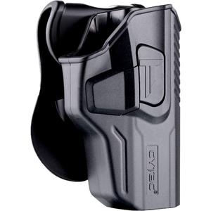 OWB Holster for Walther PPQ M2 4" / PPQ M1 4" / PPQ M2 SC - Index Finger Released | Adjustable Cant | Autolock | Outside Waistband Carry | Silicone Pad Paddle | Matte Finish -Right Handed