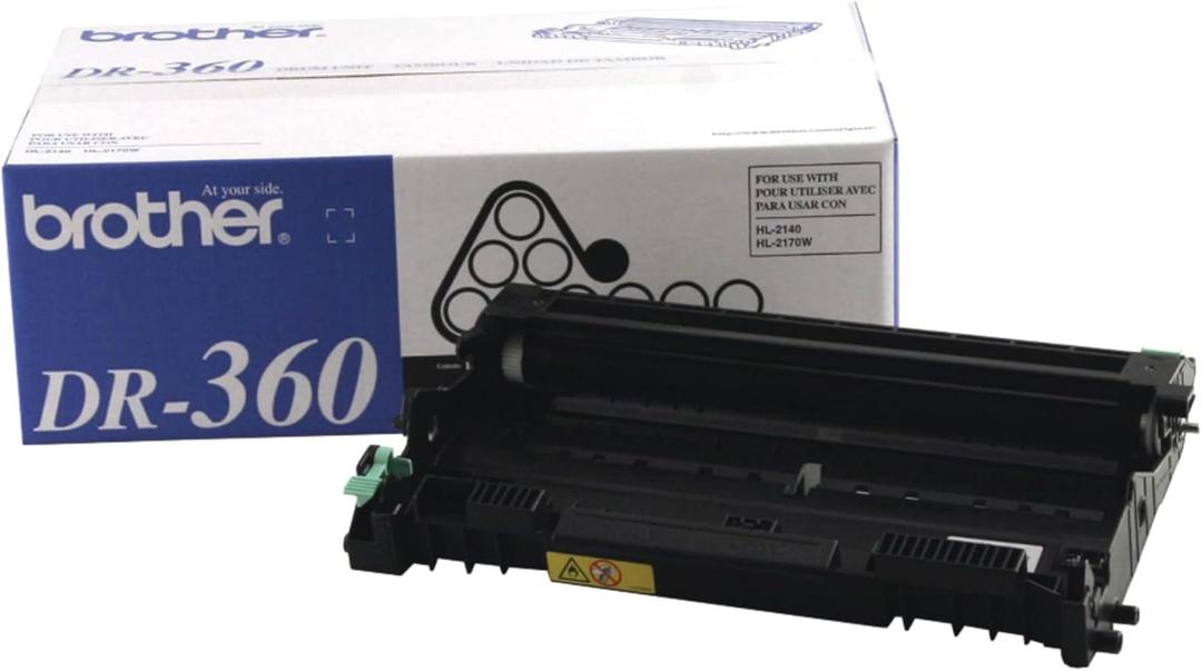 Brother DR360 -Drum Unit - Retail Packaging,Black (Brother Genuine Drum Unit, DR360, Seamless Integration, Yields Up to 12,000 Pages, Black)