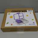 BABHAMNESS Stainless Steel Bento Lunch Box for Kids Adults, 3 Compartments Metal Bento Box with Transparent Lid & Silicone Container for Kids,Dishwasher-Safe,School & Travel,BPA-Free(Purple)