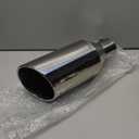 Mupera 2.5 Inch Inlet Turn Down Exhaust Tip, 2.5" Outlet, 9" Long Stainless Steel Professional Turn Down Tailpipe Tip with Bolt-On for all 2.5 Inch Outside Diameter Tailpipe