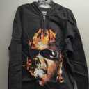 Offset Unisex Adult Offset Fire Zip Hoodie, L, Black