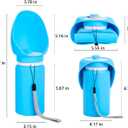 Portable Collapsible Dog Water Bottle - 550ml, Large Wide-Mouth Drinking Bowl, Ideal for Small and Large Dogs on Walks and Outdoor Activities (Blue)