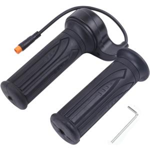 Electric Bicycle Throttle Grip with 3 Pin Waterproof Plug, 20X E-Bike Modified Thumb Throttle Part, 12-72V Speed Accelerator for Mountain Bike Scooter